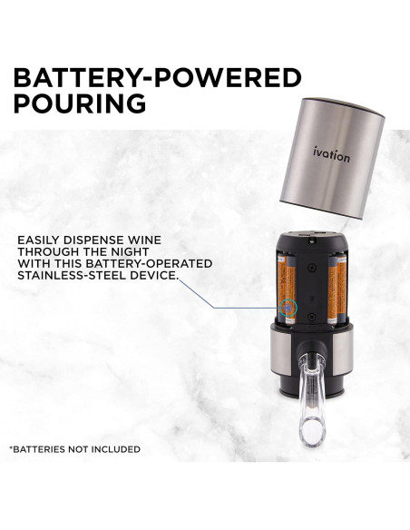 Aerador y Dispensador de Vino Ivation Acero Inoxidable Aerador y Dispensador de Vino Ivation Acero Inoxidable