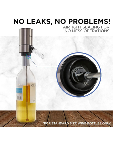 Aerador y Dispensador de Vino Ivation Acero Inoxidable Aerador y Dispensador de Vino Ivation Acero Inoxidable