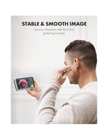 Otoscopio Digital Anykit AKS450 4.5" Pantalla HD 3.9mm