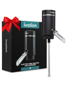 Aerador y dispensador de vino eléctrico Ivation | Recargable, control táctil 2