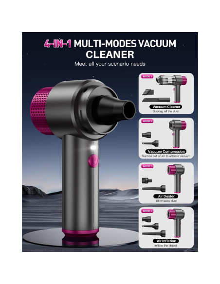 Aspiradora de Mano EYYA 135 Inalámbrica 15000PA 4-en-1