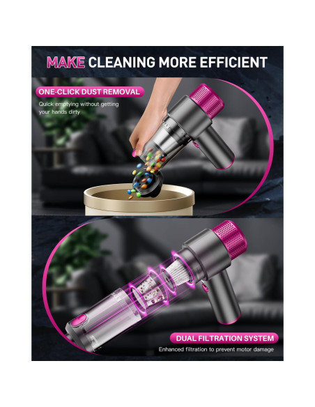 Aspiradora de Mano EYYA 135 Inalámbrica 15000PA 4-en-1