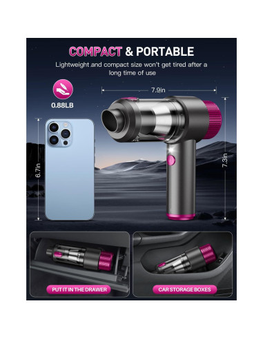 Aspiradora de Mano EYYA 135 Inalámbrica 15000PA 4-en-1