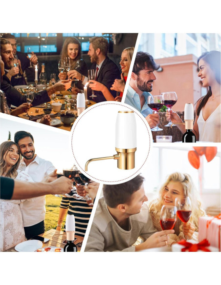 Aerador de Vino Eléctrico Resome Oro 750ml Portátil
