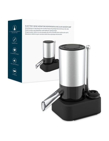 Dispensador de Vino Eléctrico KITCHENDAO con Bomba 2 en 1