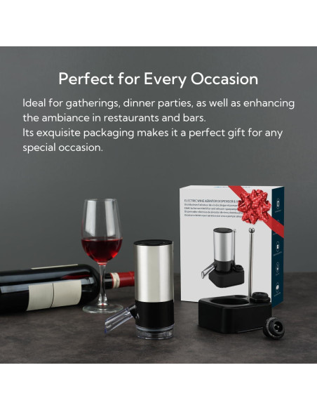 Dispensador de Vino Eléctrico KITCHENDAO con Bomba 2 en 1