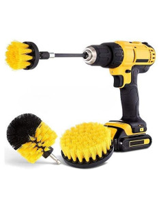 Juego de 3 Cepillos de Taladro LCF para Limpieza Multiusos