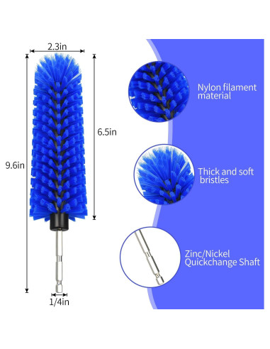 Cepillo de Taladro DkOvn para Ruedas y Botellas Azul