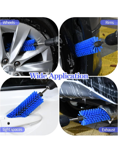 Cepillo de Taladro DkOvn para Ruedas y Botellas Azul
