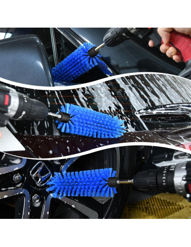 Cepillo de Taladro DkOvn para Ruedas y Botellas Azul