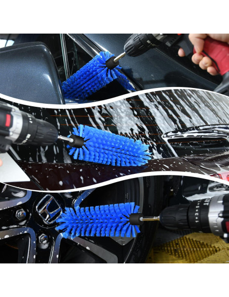 Cepillo de Taladro DkOvn para Ruedas y Botellas Azul