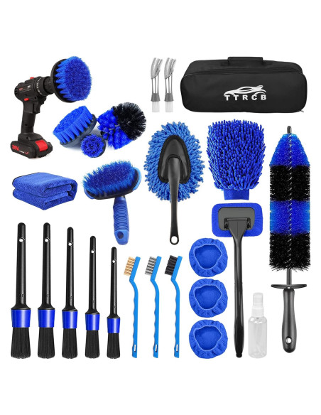 Kit de limpieza de automóviles TTRCB 26 piezas profesional