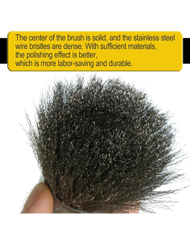 Juego de cepillos de copa de alambre Hiqalty 6,35 cm 2 piezas