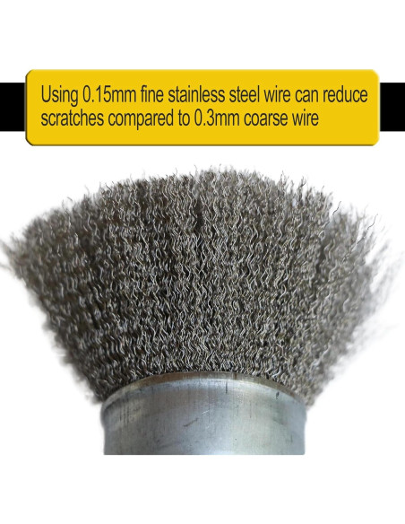 Juego de cepillos de copa de alambre Hiqalty 6,35 cm 2 piezas