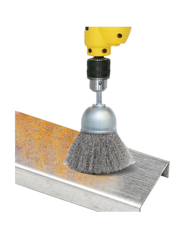 Juego de cepillos de copa de alambre Hiqalty 6,35 cm 2 piezas