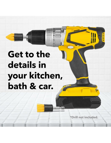 Juego de Accesorios de Cepillo de Taladro IMPRESA 4 Piezas