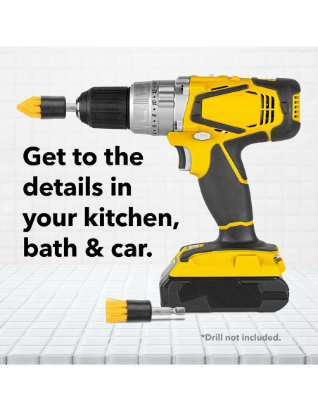 Juego de Accesorios de Cepillo de Taladro IMPRESA 4 Piezas