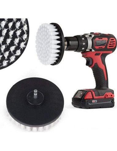 Cepillo de Taladro Wixine 12,7 cm para Limpiar Alfombras y Cuero