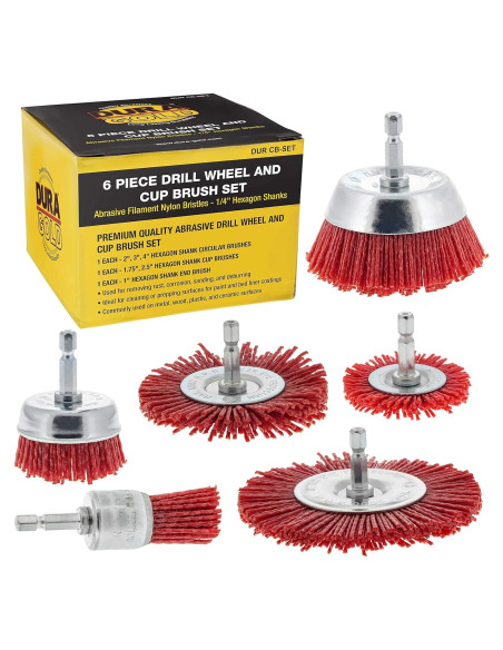 Juego de Cepillos de Copa Abrasivos Dura-Gold 6 Piezas
