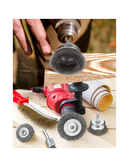 Juego de 50 cepillos de alambre Rtteri para taladro