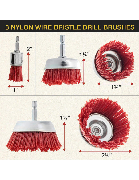 Juego de Cepillos de Copa Abrasivos Dura-Gold 6 Piezas