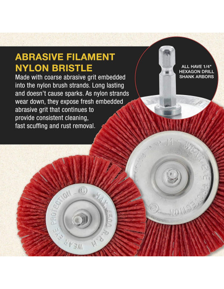 Juego de Cepillos de Copa Abrasivos Dura-Gold 6 Piezas