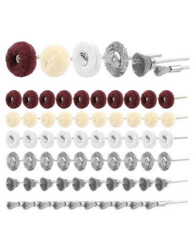 Juego de Ruedas Abrasivas para Taladro PHYHOO 3mm 60 Piezas