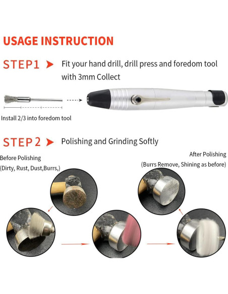 Juego de Ruedas Abrasivas para Taladro PHYHOO 3mm 60 Piezas