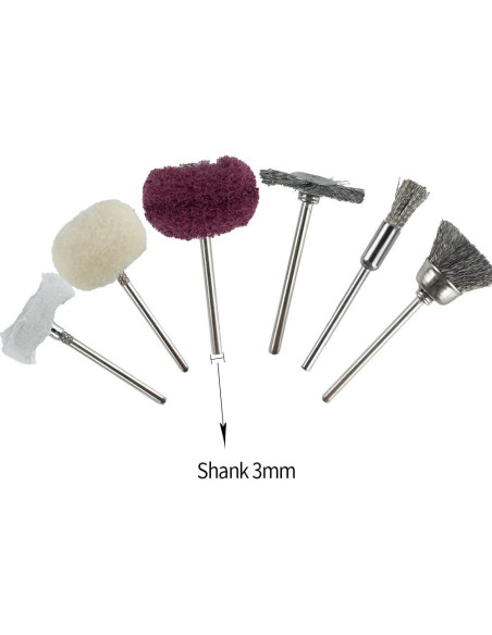 Juego de Ruedas Abrasivas para Taladro PHYHOO 3mm 60 Piezas