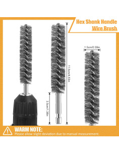 Cepillo de Alambre Geiserailie para Taladro Eléctrico 20 Pzas 2