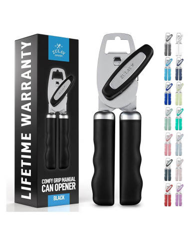 Abrelatas Manual Zulay Kitchen Acero Inoxidable Negro
