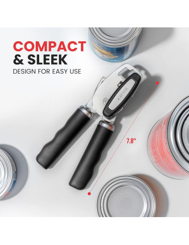 Abrelatas Manual Zulay Kitchen Acero Inoxidable Negro