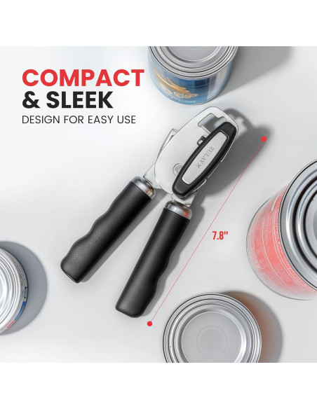 Abrelatas Manual Zulay Kitchen Acero Inoxidable Negro