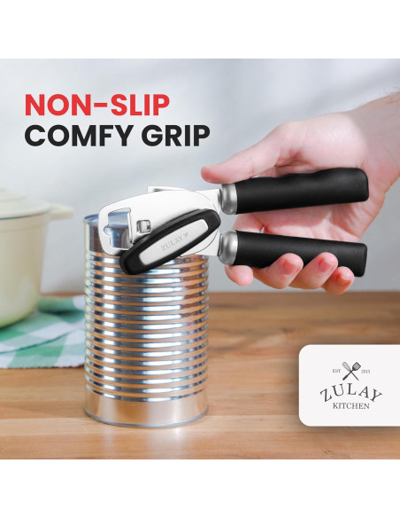 Abrelatas Manual Zulay Kitchen Acero Inoxidable Negro