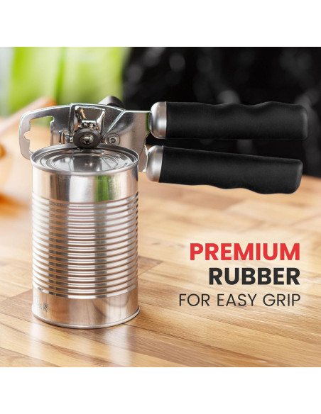 Abrelatas Manual Zulay Kitchen Acero Inoxidable Negro