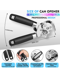 Abrelatas Manual SOVARCATE Acero Inoxidable Ergonomico 2