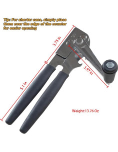 Abrelatas Manual VWMYQ de Acero Inoxidable Ergonomico 0.39kg 2