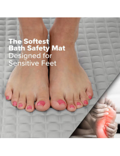 Tapete de Baño Antideslizante SlipX Solutions Gris 68.5x39.4cm 2