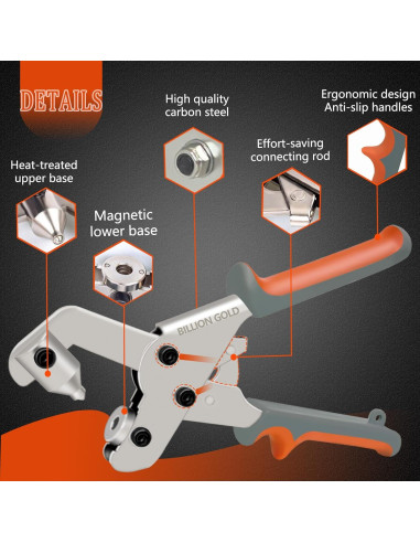 Kit de Broches de Lona BILLION GOLD EK6009 - Alta Resistencia