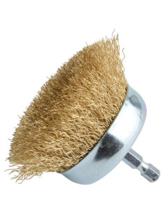 Cepillo de Copa de Alambre Gunpla 76mm con Vástago Hexagonal