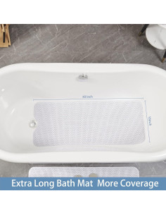 Alfombrilla de Baño Antideslizante Webos 40x16 cm Blanca 2