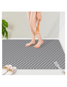 Mat de Ducha Antideslizante OTHWAY 119x81 cm Gris Oscuro