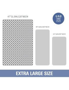 Mat de Ducha Antideslizante OTHWAY 119x81 cm Gris Oscuro 2