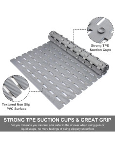 Yolife Alfombrilla de Baño Antideslizante 63 x 40 cm Gris 2
