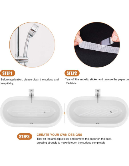 36 Pegatinas Antideslizantes Secopad para Baño 20x2cm