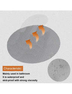 36 Calcomanías Antideslizantes Secopad para Baño Gris 2