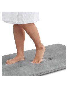 Alfombra de Baño Genteele Espuma Viscoelástica Antideslizante 43x61cm Gris