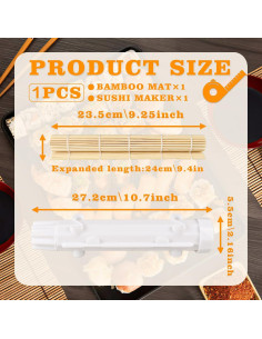 Máquina para Hacer Sushi Bazooka Blanco - Kit de Rodillo 2