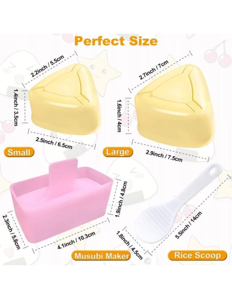 Kit de 3 Moldes de Onigiri TAORISH - Sushi en Casa