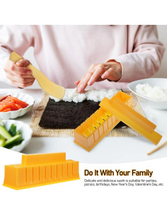 Kit de Hacer Sushi Hemoton 4 Piezas con Palillos 2